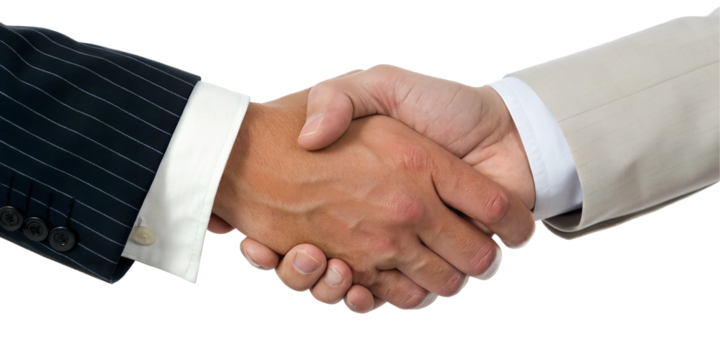 Handshake agreement partnership PNG isolated on white transparent background business deal, corporate teamwork, success, negotiation, professional collaboration, high-quality 4K Full HD download 2025