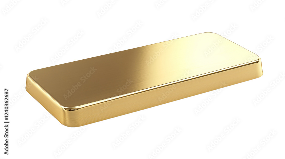 Poster the image shows a single rectangular gold bar gleaming against a black background, suggesting wealth