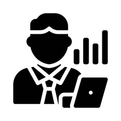 businessman glyph icon