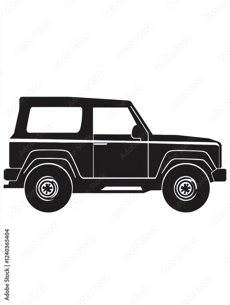 Aufkleber stylized auto vehicle icon in silhouette form against a plain background representing modern transpo
