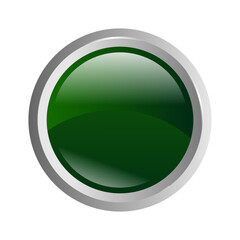 green glossy push button