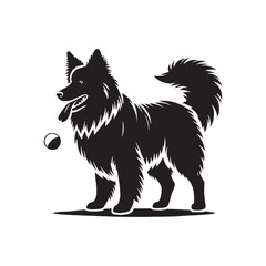 Bohemian Shepherd Silhouette - Dog Vector - Minimal Bohemian Shepherd Illustration.