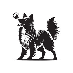 Bohemian Shepherd Silhouette - Dog Vector - Minimal Bohemian Shepherd Illustration.