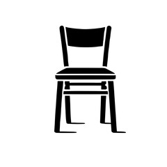 Fototapeta premium Simple Wooden Chair: A classic design, this simple wooden chair features clean lines and a sturdy build, perfect for minimalist interiors. 
