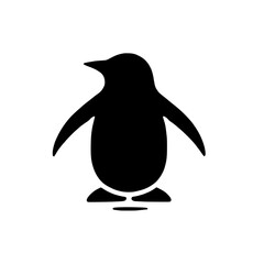 Penguin Silhouette: A simple yet striking silhouette of a penguin, perfect for projects needing a clean and minimalist design.  This bold, black-on-white graphic is versatile and easily adaptable. 