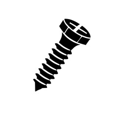 Screw Icon: A detailed illustration of a screw, showcasing its sharp point, helical threads, and slotted head. This simple yet effective design is perfect for DIY, construction.