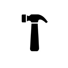 Classic Claw Hammer Icon: A simple yet versatile icon depicting a classic claw hammer, perfect for DIY, construction, and handyman projects.