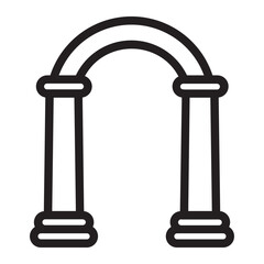 Arch  line icon