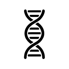 DNA Double Helix: A sleek, minimalist illustration of a double helix, symbolizing the foundational building blocks of life. This simple yet powerful icon is perfect for concepts related to genetics.
