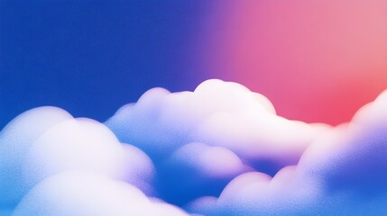 Clouds gradient grain background minimalistic