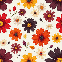 seamless background with flowers