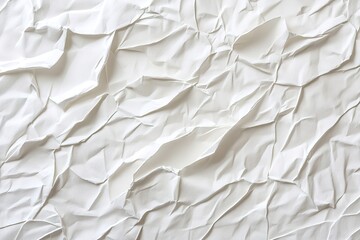 Obraz premium Textured White Crumpled Paper Background: Abstract Design Element for Mockups, Branding, and Creative Projects. Perfect for adding a touch of elegance and sophistication to your designs. Ideal for 