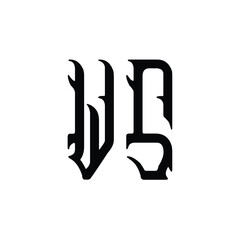 WS monogram logo design letter text name symbol monochrome logotype alphabet character simple logo