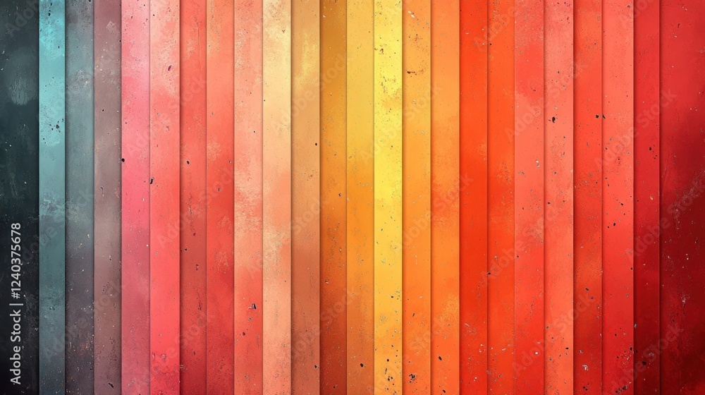 Poster abstract vertical stripes of textured color gradient