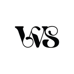 WS monogram logo design letter text name symbol monochrome logotype alphabet character simple logo