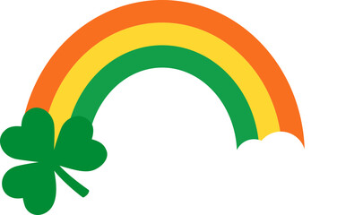 St. Patrick's day rainbow.
Cute Saint Patricks day clipart. 
St.Patrick's Day element Isolated. 
Transparent background.