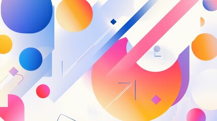 Abstract Geometric Shapes: A Vibrant Colorful Composition