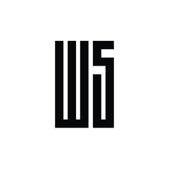 WS monogram logo design letter text name symbol monochrome logotype alphabet character simple logo