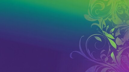 Floral design, gradient background, website banner