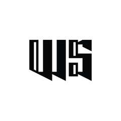 WS monogram logo design letter text name symbol monochrome logotype alphabet character simple logo