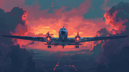 Explore the intersection of aviation history and unconventional viewpoints using unexpected camera angles Implement pixel art or photorealistic techniques to depict iconic moments from a fresh, dynami