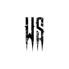 WS monogram logo design letter text name symbol monochrome logotype alphabet character simple logo