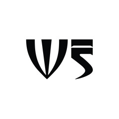 WS monogram logo design letter text name symbol monochrome logotype alphabet character simple logo