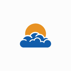 Cloud logo, cloud icon, network, vector, data, technology branding fully editable vector logo template