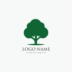 Green tree, oak wood, garden, plant, leaf, tree, nature, green, forest, leaves, botinical, lanscape fully editable vector logo template