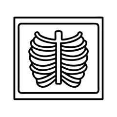X-ray scan line icon vector illustration