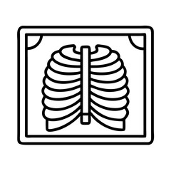 X-ray scan line icon vector illustration