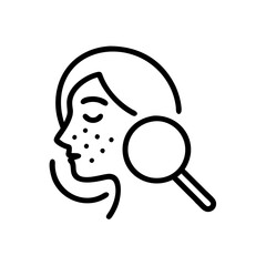 Skin Care Icon Vector. Line Art Dermatology and Beauty Symbol Design