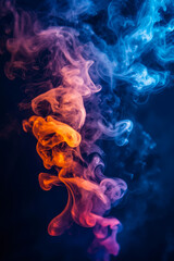 Colorful smoke on a black background