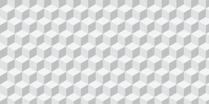 Structure white block box cube seamless pattern grid vintage surface triangle web monochrome square texture white overlap cubic background.	