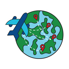 Travel Route Illustration