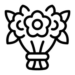 This Bouquet icon is suitable for Wedding, Valentine, etc.