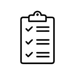 Checklist Icon Vector. Task Management and To-Do List Symbol Design