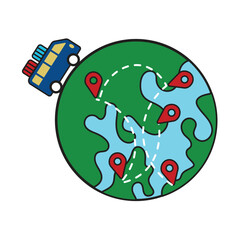 Travel Route Illustration