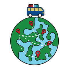Travel Route Illustration