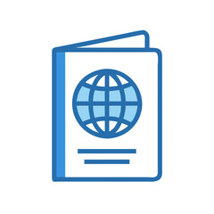 Passport Line Art Vector. Travel Document Icon Design