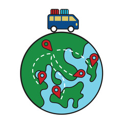 Travel Route Illustration