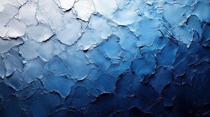 Abstract Blue Impasto Painting Texture Gradient