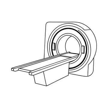 black and white mri scanner clip art preview