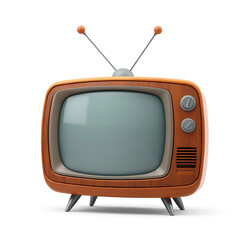 cartoon retro tv set