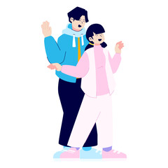 Couple dancing in disco