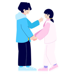 couple holding hands