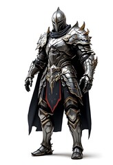 Fototapeta premium Epic Dark Knight Armor 3d Render Fantasy Game Art