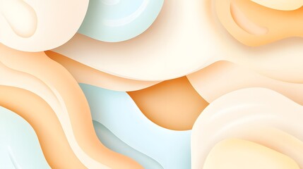 Abstract Pastel Wave Background Soft Color Fluid Design