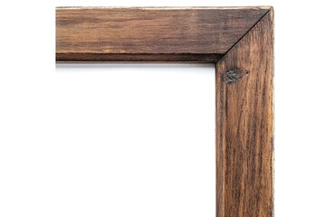 Naklejka premium Elegant Dark Wood Picture Frame Mockup: Showcase Your Artwork, Photography, or Designs with this High-Resolution Image Featuring a Classic Dark Wood Frame Against a Crisp White Background. Perfect for