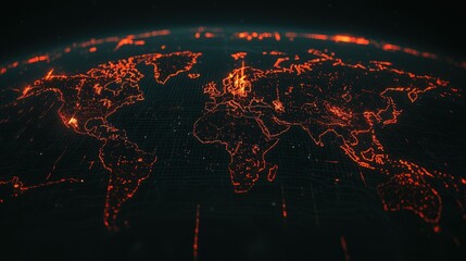 Global Network: A Digital Representation of the World's Interconnectivity